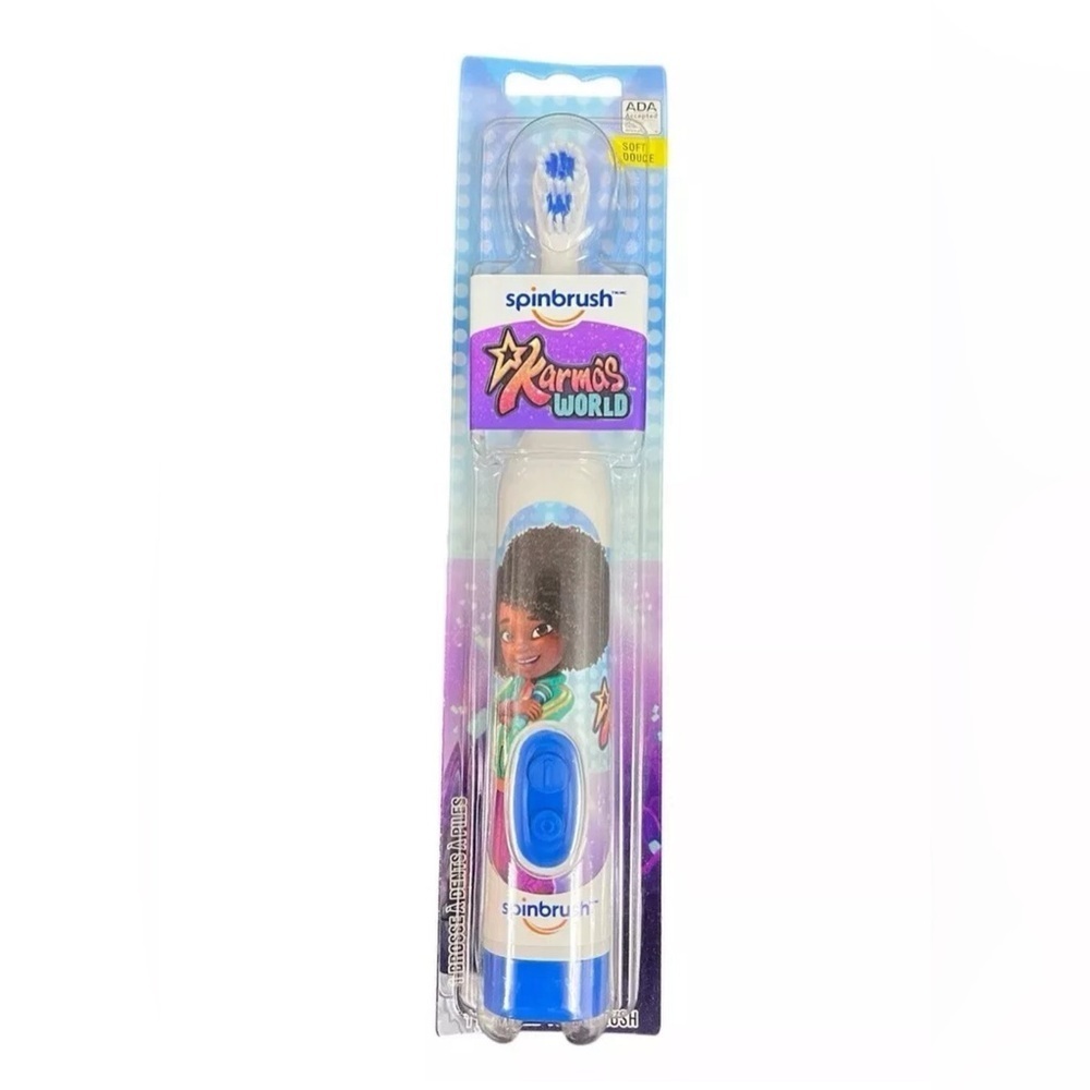 Karma's World Spinbrush Kids Electric Toothbrush, Battery Powered Soft Bristle